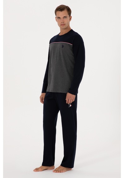 U.s. Polo Assn. Erkek Lacivert Pijama Takım 50318617-vr033 Lacivert