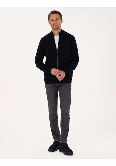 Pierre Cardin Erkek Lacivert Hırka Triko 50315821-vr033 Lacivert