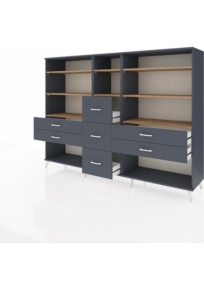 Hyperion Dolap 8 Raflı 7 Çekmeceli 220x44x163 Antrasit-çam/antra Antrasit-çam/antrasit Hyperion Dolap 8 Raflı 7 Çekmeceli 220x44x163 Antrasit-çam/antra Antrasit-çam/antrasit