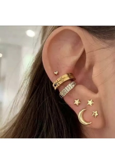 Girift Vintage 7 Adet Küpe Seti Gold