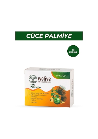 Cüce Palmiye Takviyesi Erkek Sağlığı Ve Desteği İçin 60 Kapsül