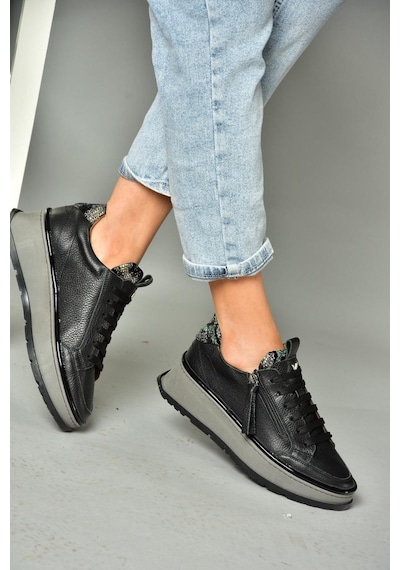 Fox Shoesp555306603 Siyah Hakiki Deri Spor Ayakkabı Sneakers Siyah