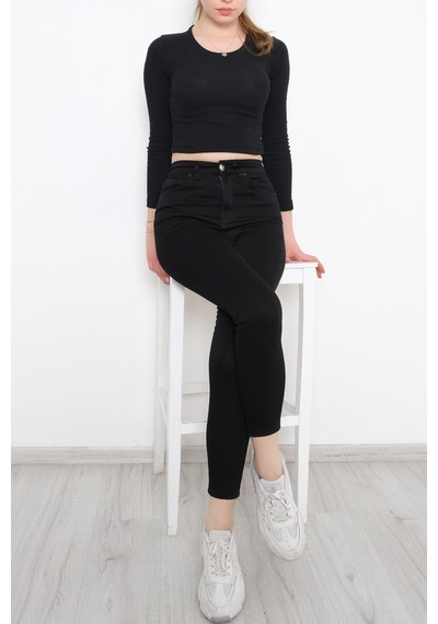 Mokashopin - Cepli Dar Paça Solmayan Pantolon Siyah - 1824.1431. 001