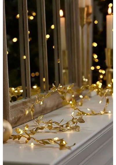 3 Metre Yaldızlı Gold Led Işık - Dekoratif Ortam Ve Yılbaşı Aydınlatması Diğer