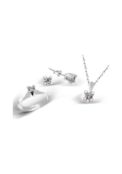 Kuyumcudükkani Tektaş Mini Set -24030-w-w 23 Beyaz