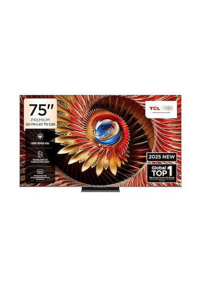 Tcl 75C8K 75" 189 Ekran Uydu Alıcılı Smart 4K QD-Mini Led Google Tv