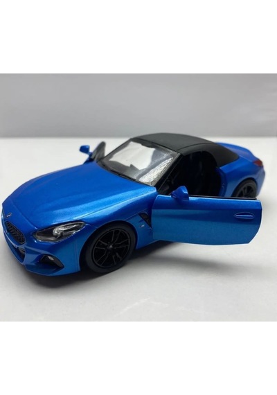 Oyuncak Bmw Z4 Diecast Açılır Kapılı Çek Bırak Metal Roadster Cabrio Model Spor Araba 1:34 Ölçek 12,5 Cm Mavi