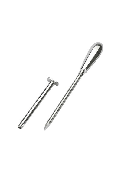 Trokar 12 cm  Krom Kaplamalı 2 Kanüllü ve Metal Kulplu