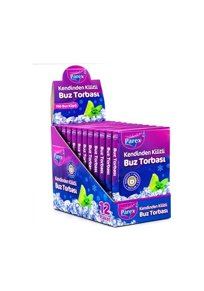 Parex-613268 Buz Torbası 7 Adet Kendinden Kilitli - 24'li Paket Diğer