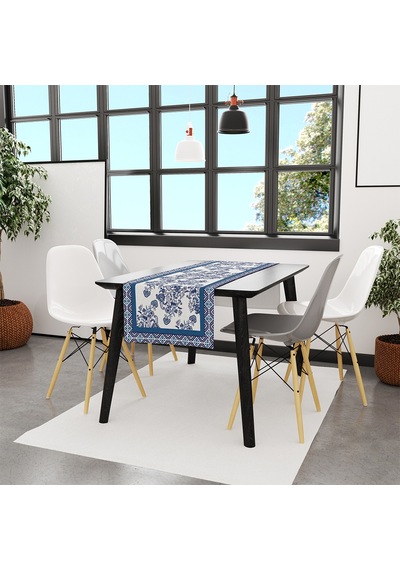 Adawall Blue Flowers Runner