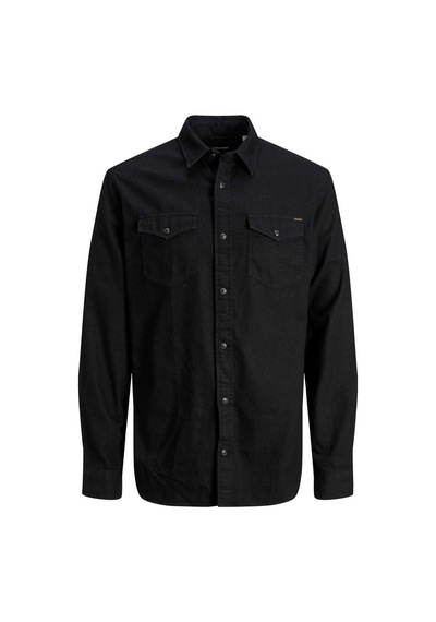 Jack & Jones Erkek Jjesheridan Dar Kesim Kot Gömlek 12138115 Siyah