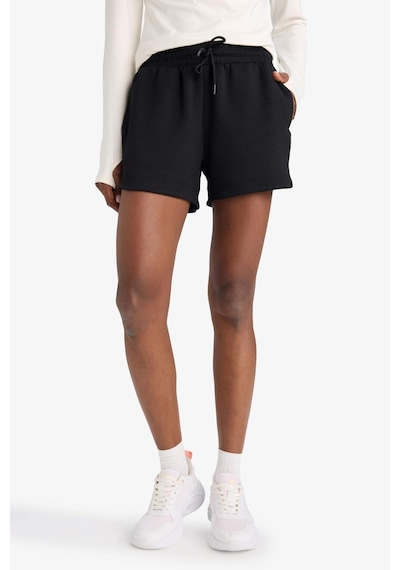 DeFactoFit Standart Fit Sporcu Kısa Paça Modal Şort E2933AX25SMBK81 Siyah