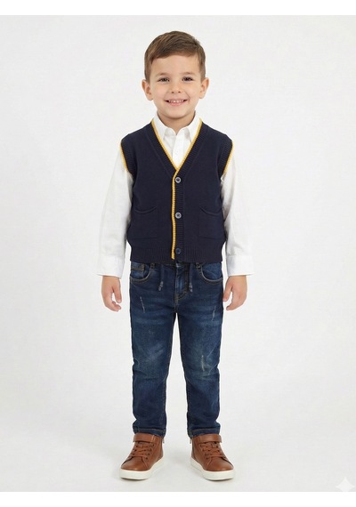 Xo Kids Erkek Çocuk 4lü Alt Üst Takım 2-5 Yaş 12201 Sarı