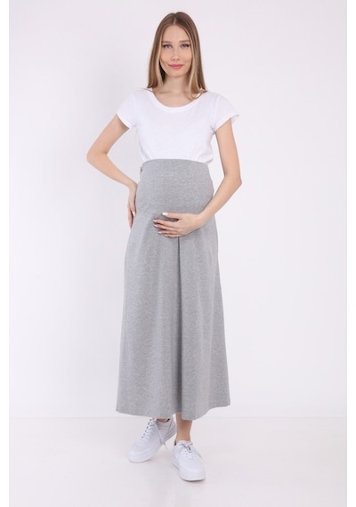 Luvmabelly Myra9031 Beli Ayarlanabilir Hamile Etek -gri-gri