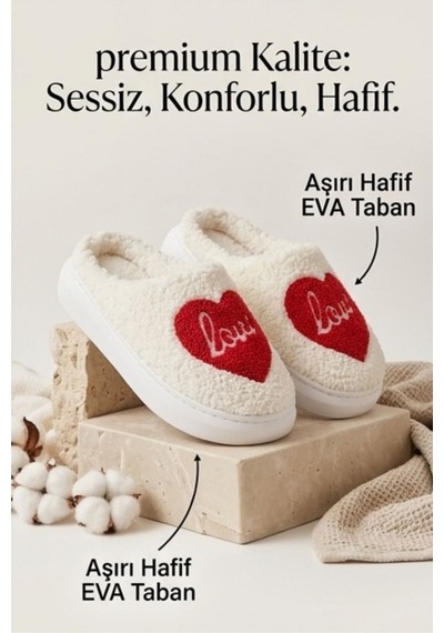 Hafif Ve Yumuşak Peluş Kaymaz Taban Anne Çocuk Misafir Kalp Love Yazılı Ev Terliği 5808 Kırmızı Hafif Ve Yumuşak Peluş Kaymaz Taban Anne Çocuk Misafir Kalp Love Yazılı Ev Terliği 5808 Kırmızı