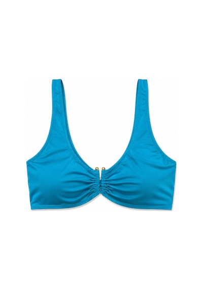 Büyük Beden U Telli Kadın Bikini Üst Turkuaz