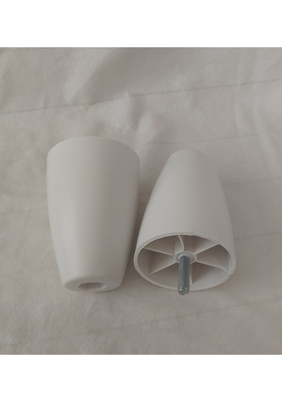 Zeygen Armut Plastik Baza Mobilya Koltuk Kanepe Ayağı 6 Adet Beyaz 10 Cm