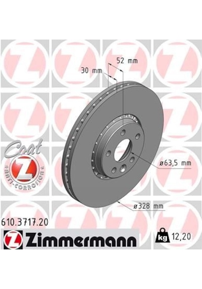 Zimmermann Ön Fren Diski Volvo Xc60 2008 Ve Sonrası Ölçüler: 328x30x28 Zımmermann 610.3717.20 31471034-31277342-31410568-31381986