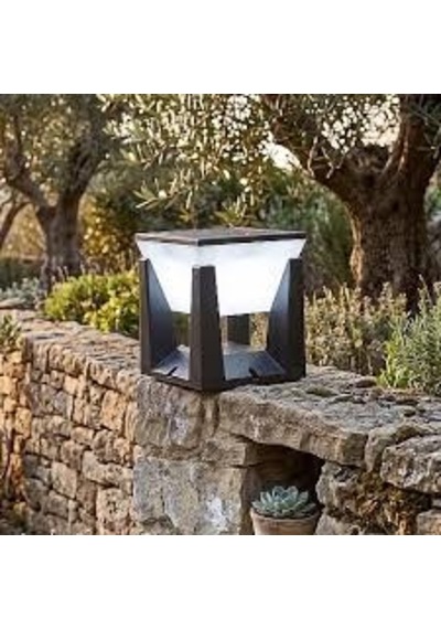 Kba795 Dekoratif Set Üstü Solar Armatür Beyaz Işık Siyah