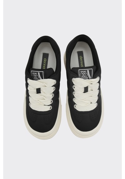 Derinet Günlük Comfort Taban Kadın Sneaker Siyah Bej Siyah Bej