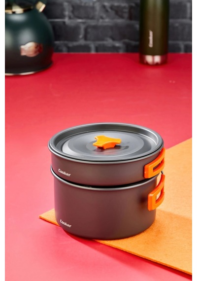 Cooker Kamp Pişirme Seti Siyah