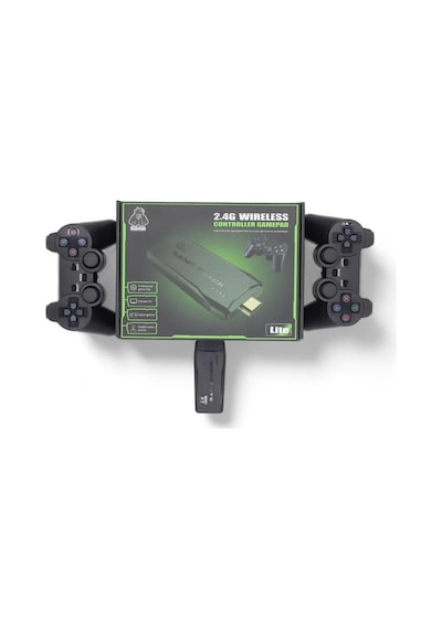 Siyah 2.4g Kablosuz Oyun Kolu Gamepad Çiftli Set Bluetooth Özelliği Olmadan - Elektronik