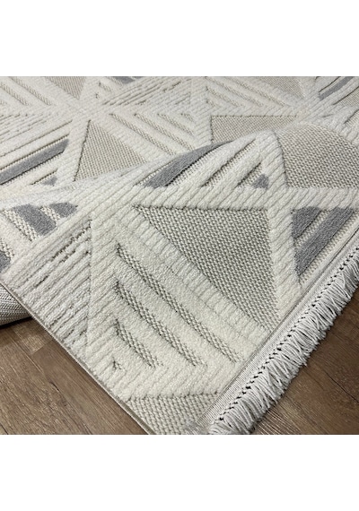 Hoom Rugs Level En274 Krem Gri Modern Halı Krem-gri