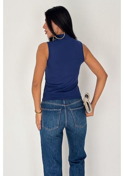 Noa & Noa Kadın Kolsuz Boğazlı Basic Body Sleek Core Mavi Noa & Noa Kadın Kolsuz Boğazlı Basic Body Sleek Core Mavi