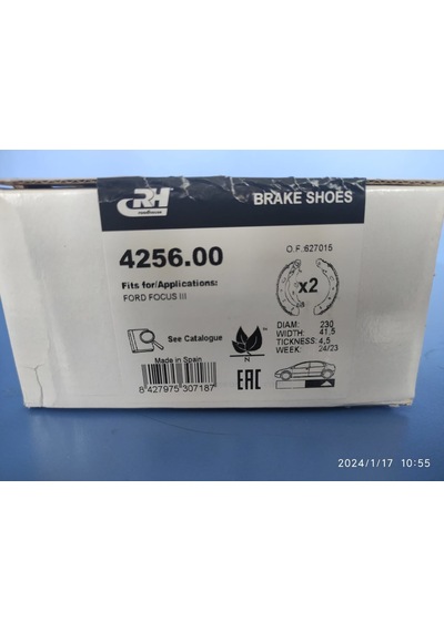 Ford Courier B-max Focus3 Arka Pabuç Balata Tk. Roadhouse Spain 41,5 230mm