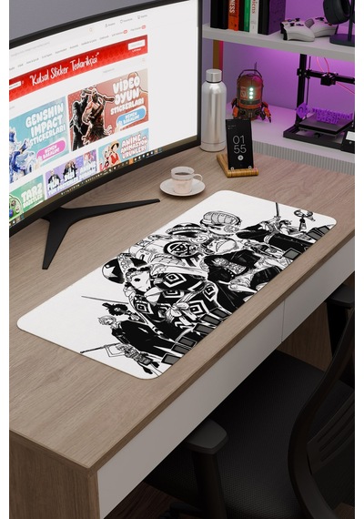 One Piece Kaymaz Dikişli Kauçuk Oyuncu Mousepad V4 - 70x30 Xl Gaming Mouse Pad Fare Altlığı