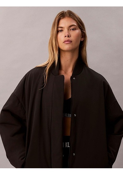 Calvin Klein Padded Bombersiyah Kadın Fermuarlı Ceket Siyah