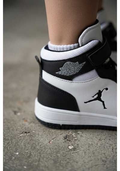 Cool Kids Çocuk Unisex Kışlık Su Geçirmez Kaydırmaz Hafif Kauçuk Taban Rahat Cilt Deri Basket Ayakkabı Siyah - Beyaz Cool Kids Çocuk Unisex Kışlık Su Geçirmez Kaydırmaz Hafif Kauçuk Taban Rahat Cilt Deri Basket Ayakkabı Siyah - Beyaz