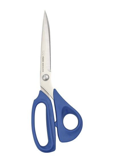 Kai V5250 Kılıflı Mavi Plastik Saplı Kumaş Kesim Makası 25 Cm