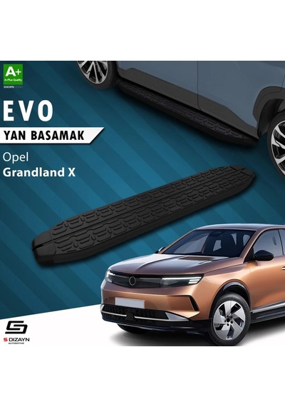 S-dizayn Opel Grandland X 2 Hybrid Evo Siyah Yan Basamak 183 Cm 2024 Üzeri A+ Kalite