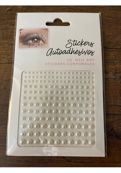 1 Adet İnci Taşlı Yapıştırma Tırnak Saç Makyaj Stickerı Yüz Taşı Yapışkanı Taş Sticker