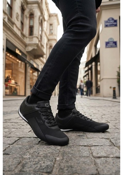 Lescon Chrome 2 Rahat Hafif Erkek Sneaker Spor Ayakkabı Siyah