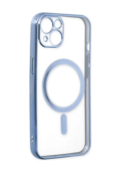 Newface Apple iPhone Uyumlu 14 Plus Kılıf Magneticsafe Lazer Silikon - Glblseme - 39 Sierra Blue
