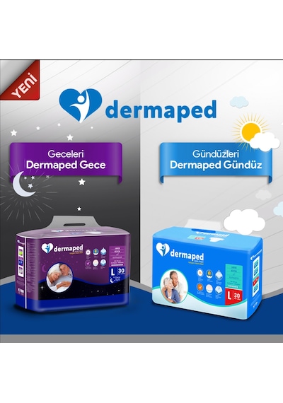 Dermaped Gece Bel Bantlı Yetişkin Hasta Bezi 85-125 CM M 30'lu