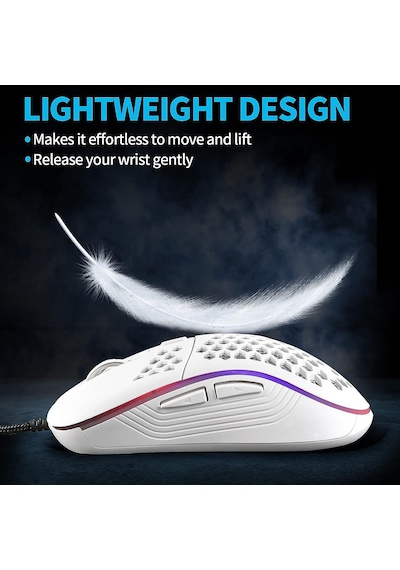 Valkyrie RGB Led Işıklı 6 Tuşlu 7200DPI Gaming Oyuncu Mouse