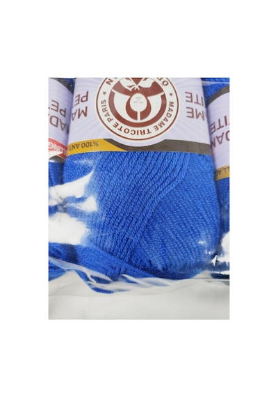 Madame Petite Antipilling Saks Mavisi El Örgü İpi 3 Adet Amigurumi İpi - Renk: 128