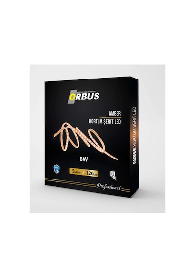 Orbus Hortum Şerit Led Amber 5m