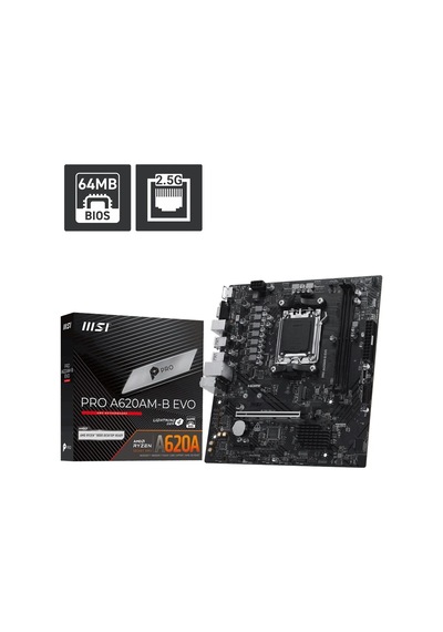 Msı Pro A620am-b Evo 6800mhz Oc M.2 Am5 Matx Anakart