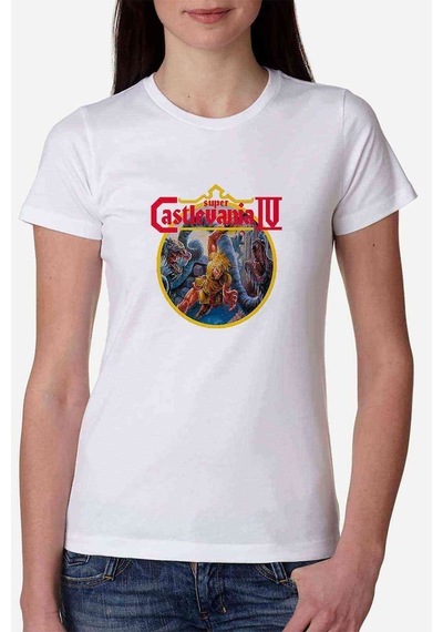 Castlevania Super Castlevania Iv Kadın Beyaz Tshirt