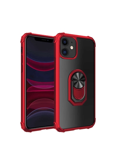 Apple Uyumlu iPhone 11 Kilif Standli Yüzüklü Mola Silikon Kapak 448699291