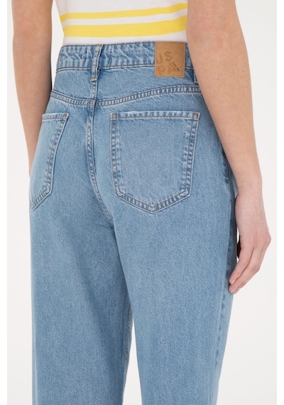 U.S. Polo Assn. Kadın Açık Mavi Loose Fit Jean Pantolon 50282798-DN0021