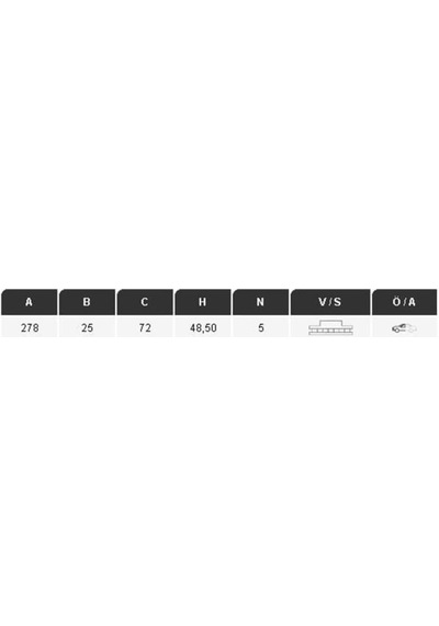 YAVUZSAN 22490 Fren Diski Ön Mazda 3 03-10 Mazda 5 05- 278×25×72 5 Bijon