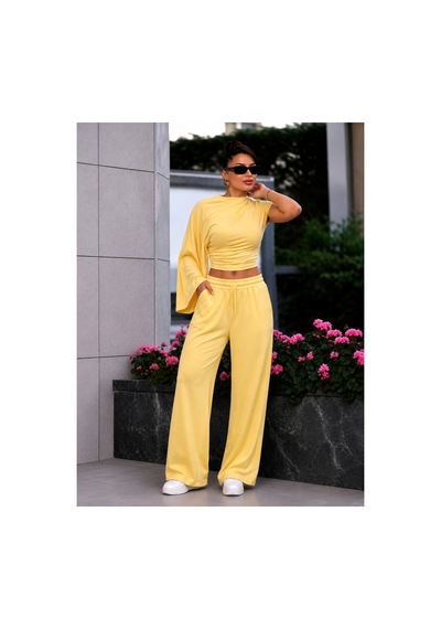 Gigi Wardrobe Limon Asimetrik Takım Sarı Sarı