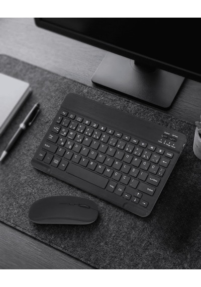 Shnstore Bluetooth Klavye Mouse Seti Taşınabilir Wireless Bilgisayar Aksesuarı Shntknd0720 Diğer