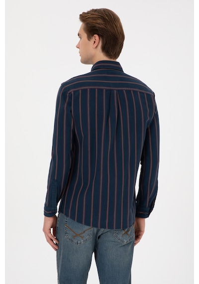 U.s. Polo Assn. Erkek Lacivert Gömlek Desenli 50308398-vr033