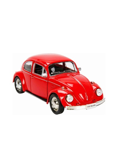 1:32 Rmz City Alman Klasikleri Serisi Die Cast Çek Bırak Model Araba - Kırmızı Volkswagen Beetle Kır
